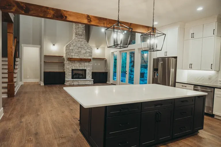 Open kitchen and great room - Cole Construction custom home